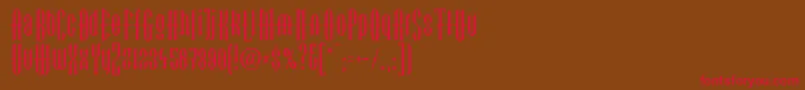 LinotypegotekkBlack Font – Red Fonts on Brown Background