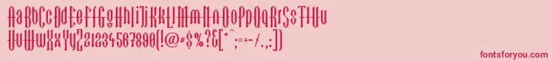 LinotypegotekkBlack-Schriftart – Rote Schriften auf rosa Hintergrund