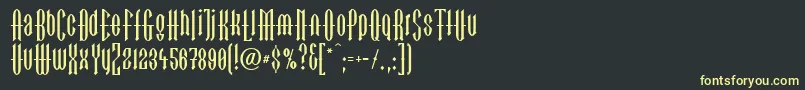 LinotypegotekkBlack Font – Yellow Fonts on Black Background