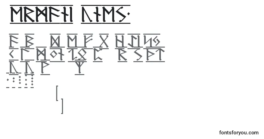 A fonte GermanicRunes1 – alfabeto, números, caracteres especiais