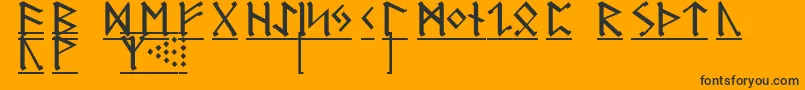 fuente GermanicRunes1 – Fuentes Negras Sobre Fondo Naranja