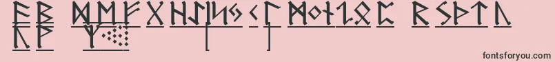 GermanicRunes1 Font – Black Fonts on Pink Background