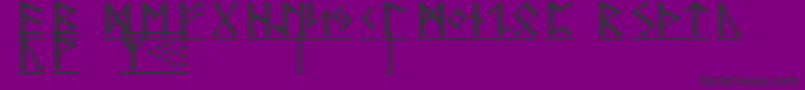 fuente GermanicRunes1 – Fuentes Negras Sobre Fondo Morado