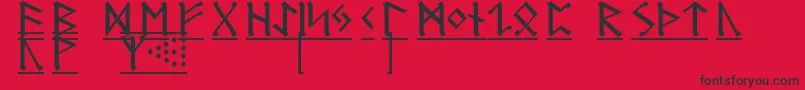 Шрифт GermanicRunes1 – чёрные шрифты на красном фоне