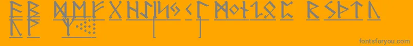 Шрифт GermanicRunes1 – серые шрифты на оранжевом фоне