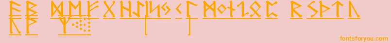 GermanicRunes1 Font – Orange Fonts on Pink Background