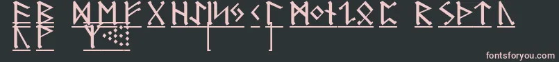 GermanicRunes1 Font – Pink Fonts on Black Background