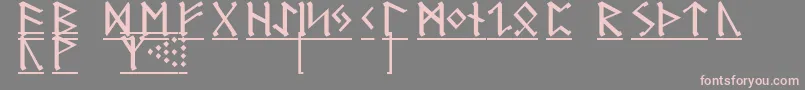 GermanicRunes1 Font – Pink Fonts on Gray Background