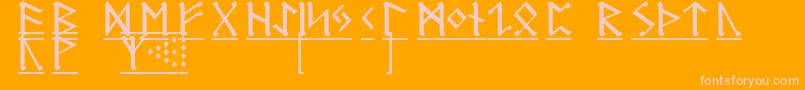 GermanicRunes1 Font – Pink Fonts on Orange Background