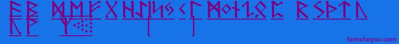 GermanicRunes1 Font – Purple Fonts on Blue Background