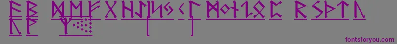 GermanicRunes1-Schriftart – Violette Schriften auf grauem Hintergrund