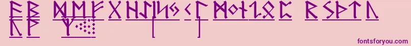 GermanicRunes1 Font – Purple Fonts on Pink Background