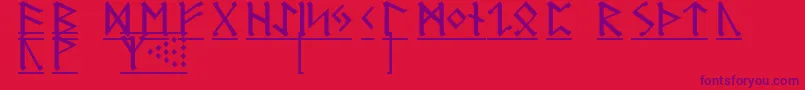 GermanicRunes1 Font – Purple Fonts on Red Background