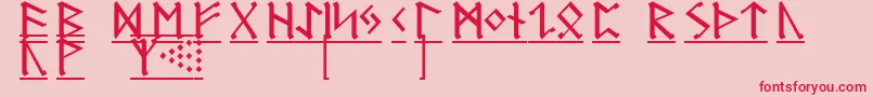 GermanicRunes1 Font – Red Fonts on Pink Background