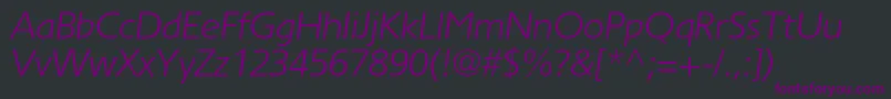 Шрифт TornadolightcItalic – фиолетовые шрифты на чёрном фоне