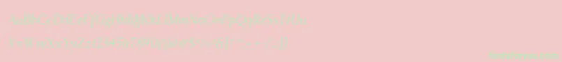 TehutiItalic Font – Green Fonts on Pink Background