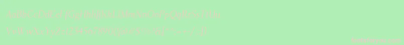Шрифт TehutiItalic – розовые шрифты на зелёном фоне