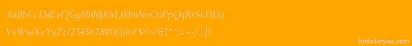 fuente TehutiItalic – Fuentes Rosadas Sobre Fondo Naranja