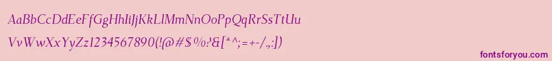 Шрифт TehutiItalic – фиолетовые шрифты на розовом фоне