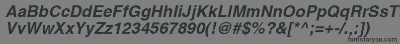 HelveticaРџРѕР»СѓР¶РёСЂРЅС‹Р№Oblique Font – Black Fonts on Gray Background