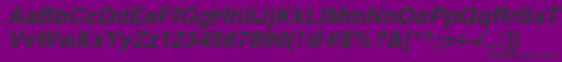 HelveticaРџРѕР»СѓР¶РёСЂРЅС‹Р№Oblique Font – Black Fonts on Purple Background