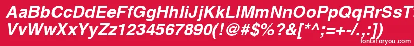 HelveticaРџРѕР»СѓР¶РёСЂРЅС‹Р№Oblique Font – White Fonts on Red Background