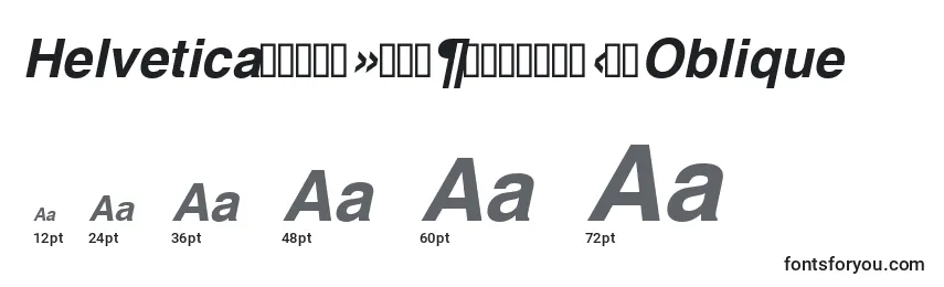 HelveticaРџРѕР»СѓР¶РёСЂРЅС‹Р№Oblique Font Sizes