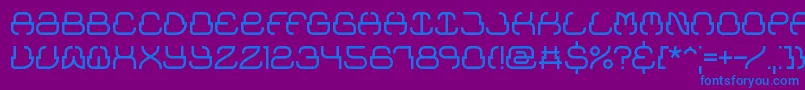 フォントUpraiseBrk – 紫色の背景に青い文字