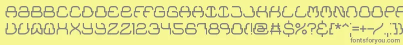 フォントUpraiseBrk – 黄色の背景に灰色の文字