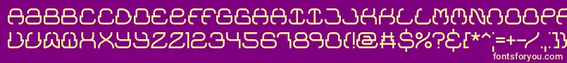フォントUpraiseBrk – 紫の背景に黄色のフォント