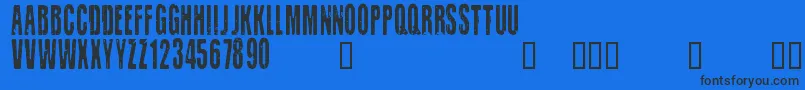 CfoldlithographyRegular Font – Black Fonts on Blue Background