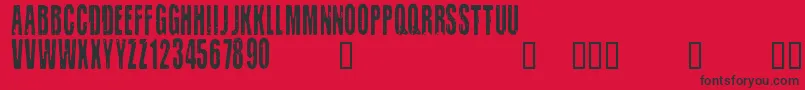 CfoldlithographyRegular Font – Black Fonts on Red Background