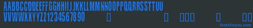 CfoldlithographyRegular Font – Blue Fonts on Black Background