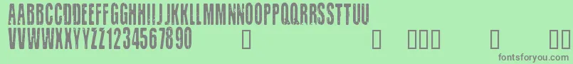 CfoldlithographyRegular Font – Gray Fonts on Green Background
