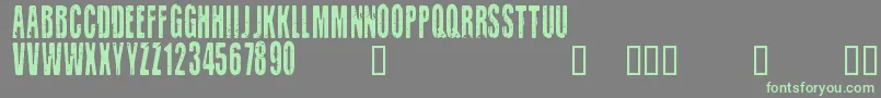 Шрифт CfoldlithographyRegular – зелёные шрифты на сером фоне