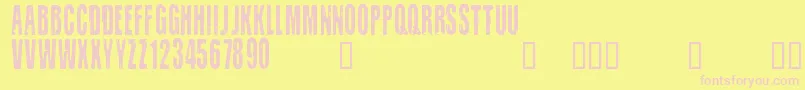 CfoldlithographyRegular Font – Pink Fonts on Yellow Background