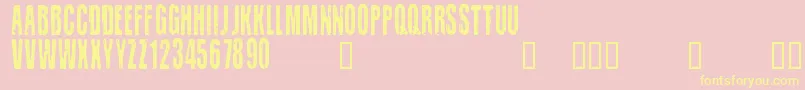 CfoldlithographyRegular Font – Yellow Fonts on Pink Background