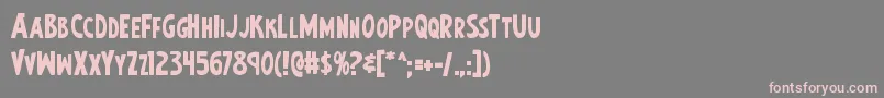 Earthsmightiestbold Font – Pink Fonts on Gray Background