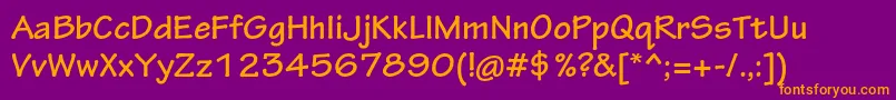 TektonproBold Font – Orange Fonts on Purple Background