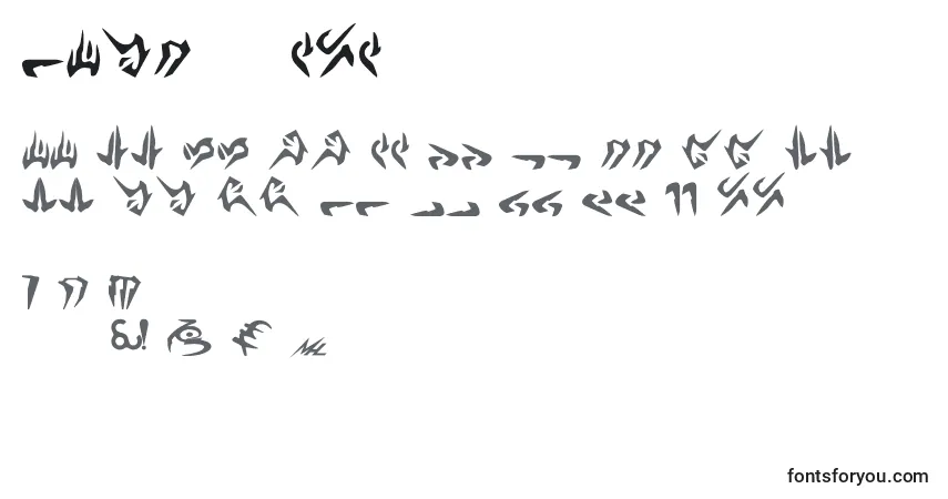 Schriftart NalHuttese – Alphabet, Zahlen, spezielle Symbole