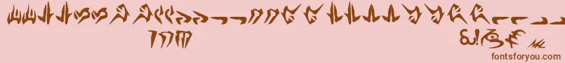 NalHuttese Font – Brown Fonts on Pink Background