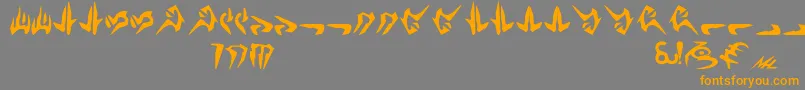 NalHuttese Font – Orange Fonts on Gray Background