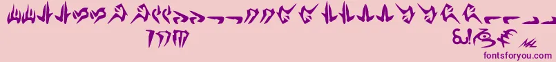 NalHuttese Font – Purple Fonts on Pink Background