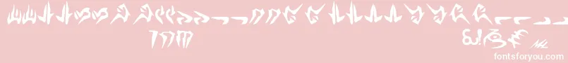 NalHuttese Font – White Fonts on Pink Background