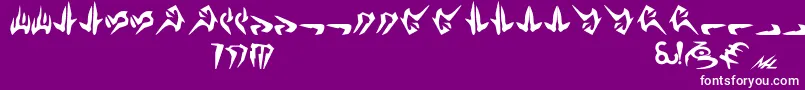 NalHuttese Font – White Fonts on Purple Background