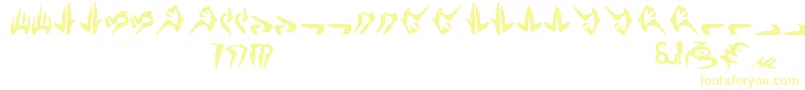 NalHuttese Font – Yellow Fonts on White Background