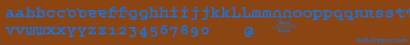 QueerTheoryBoldtrial Font – Blue Fonts on Brown Background