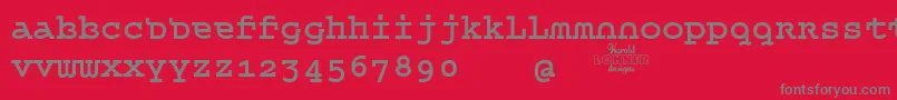 QueerTheoryBoldtrial Font – Gray Fonts on Red Background
