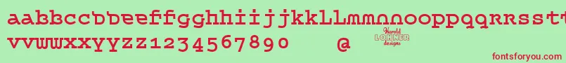 QueerTheoryBoldtrial Font – Red Fonts on Green Background