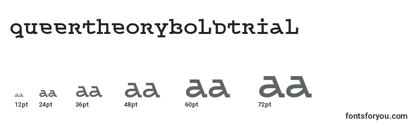 Размеры шрифта QueerTheoryBoldtrial